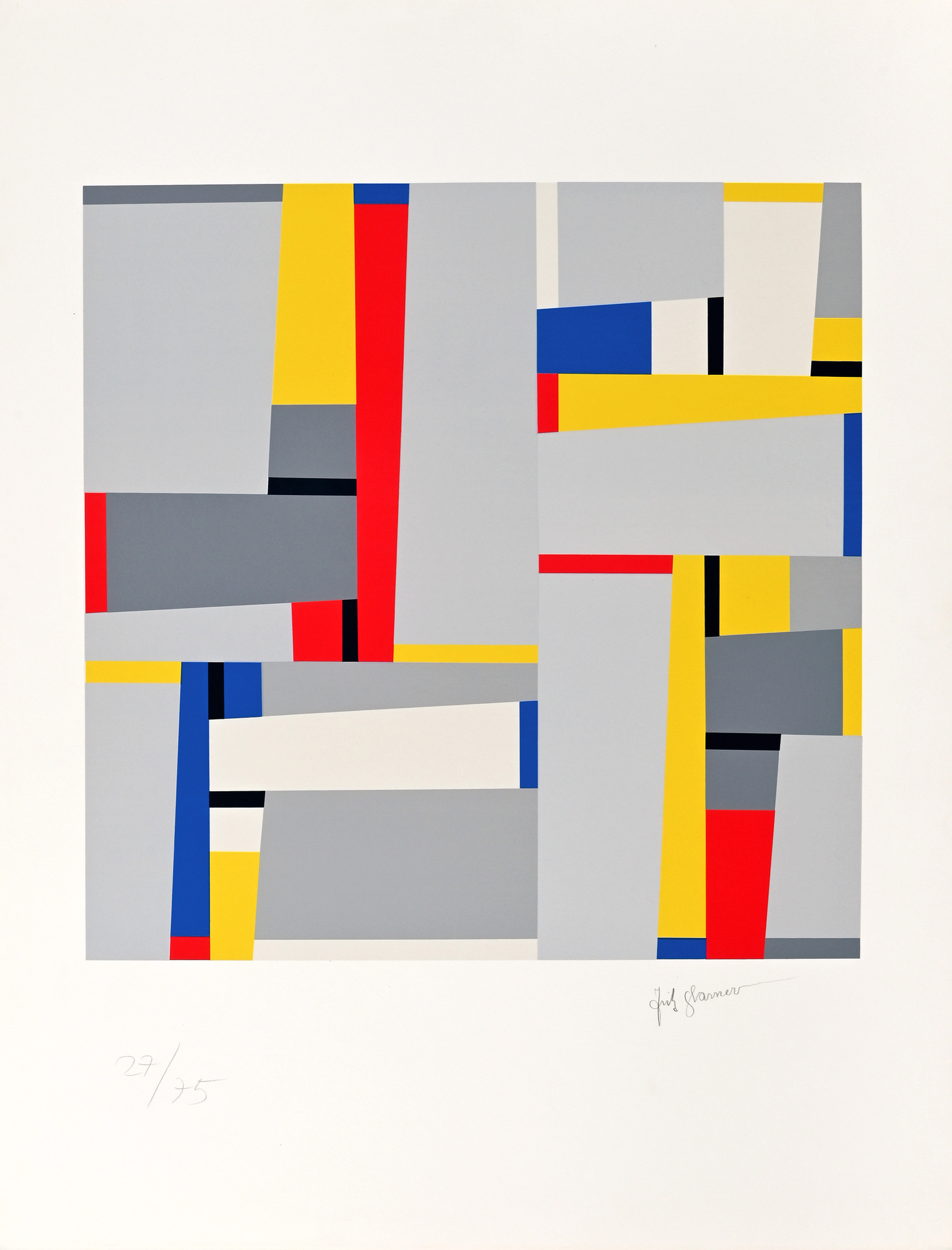 Fritz Glarner, 2 sheets: Color Drawing for Relational Painting, 1963; Relation, 1966