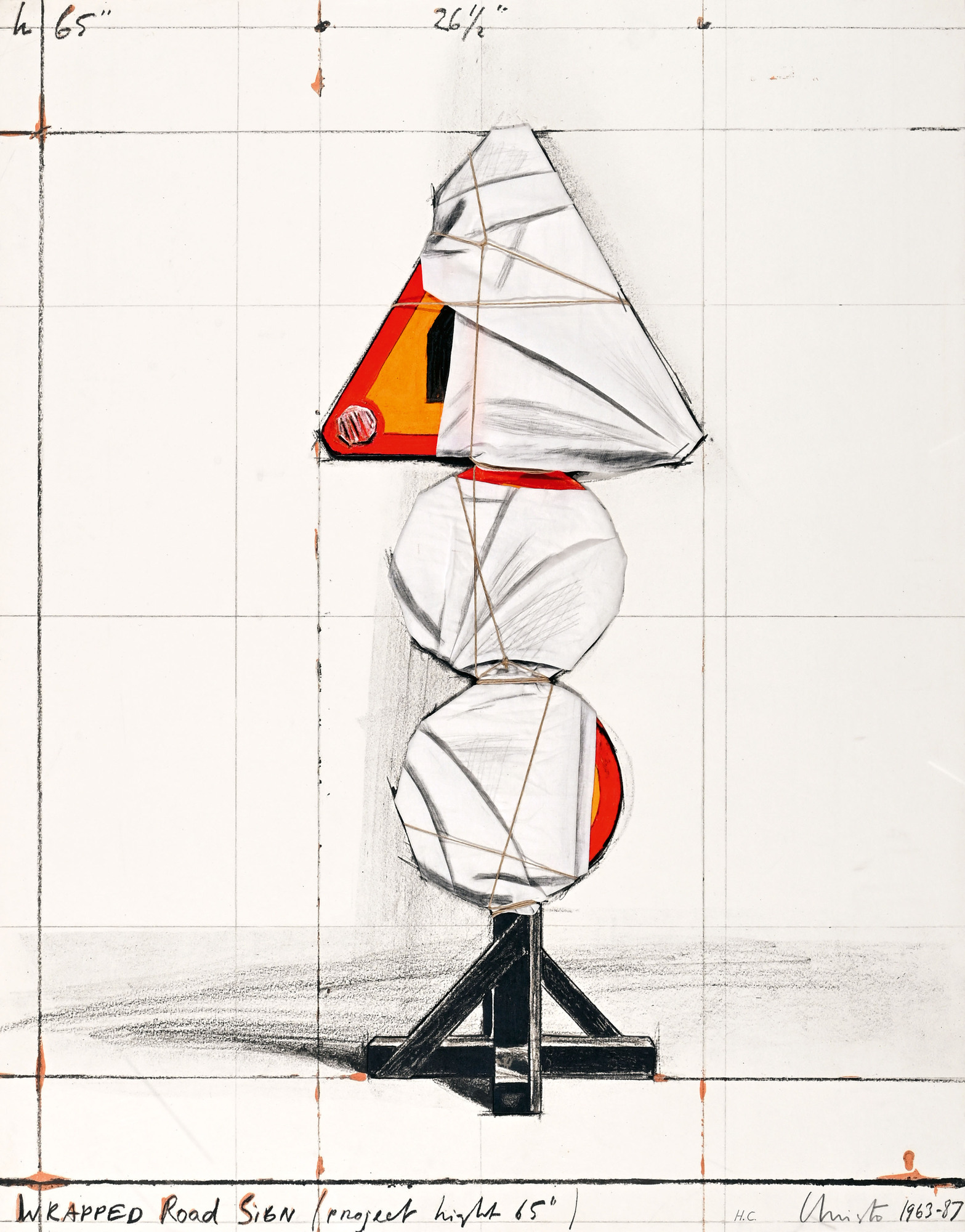Christo, Wrapped Road Sign, Project