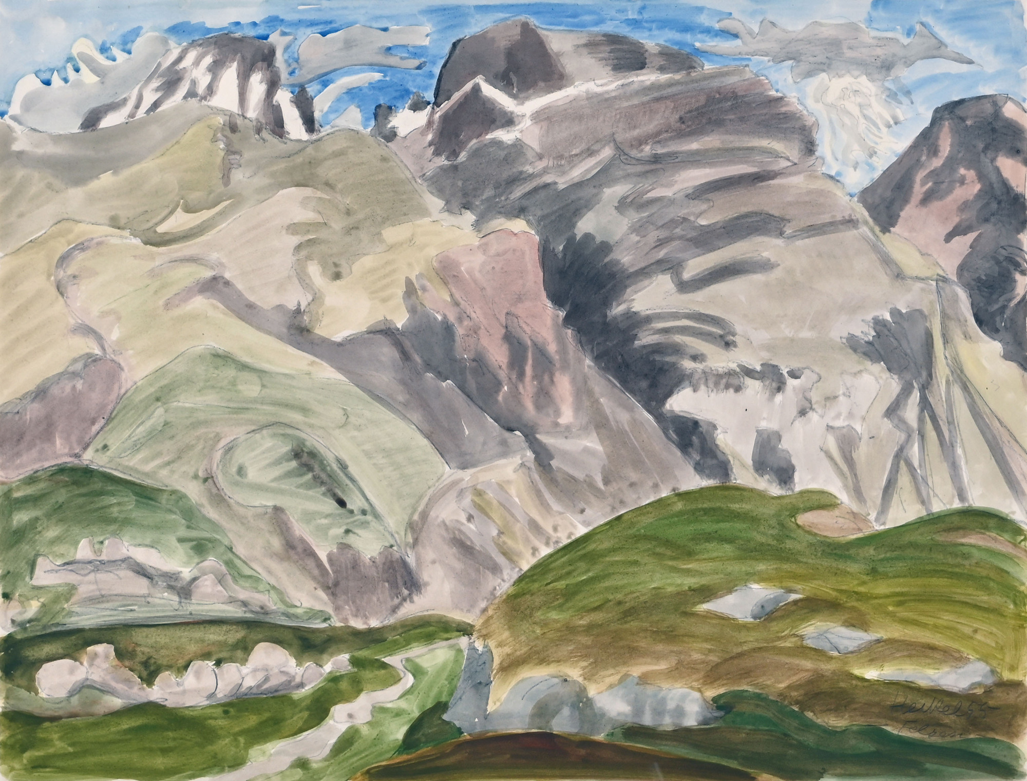 Erich Heckel, Felsen (Engadin)