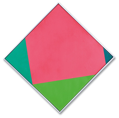 Rotes Quadrat mit komplementärem Grün