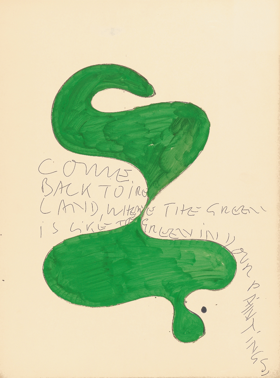 Jochen Seidel, 2 works: Come Back to Ireland Where the Green Is Like the Green in Your Paintings; Singing