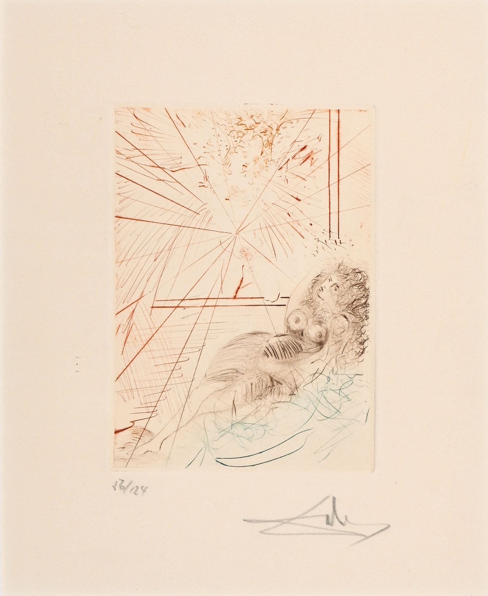 Salvador Dalí, 2 Blätter: L'ange Gabriel, aus "Le Décameron", 1972; La  télévision, aus "Tauromachie surréaliste", 1966/67