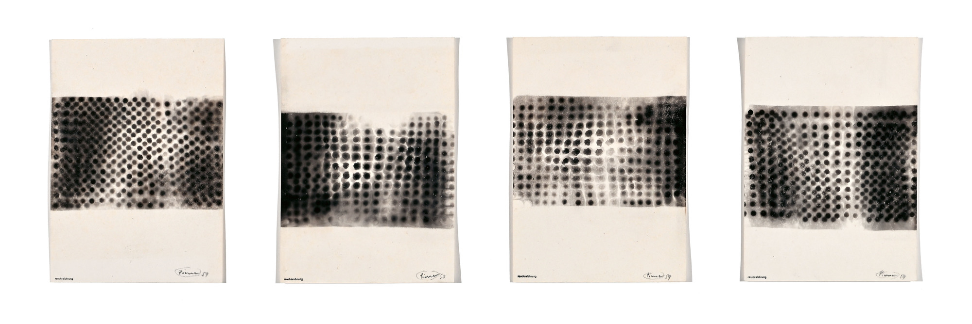 Otto Piene, 4 smoke drawings