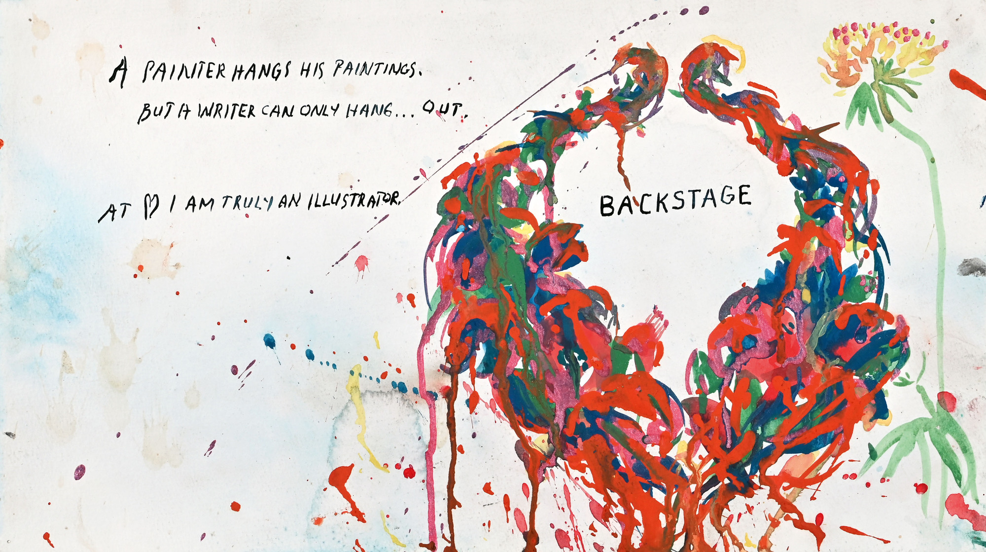 Raymond Pettibon, No Title (A Painter Hangs His Paintings)