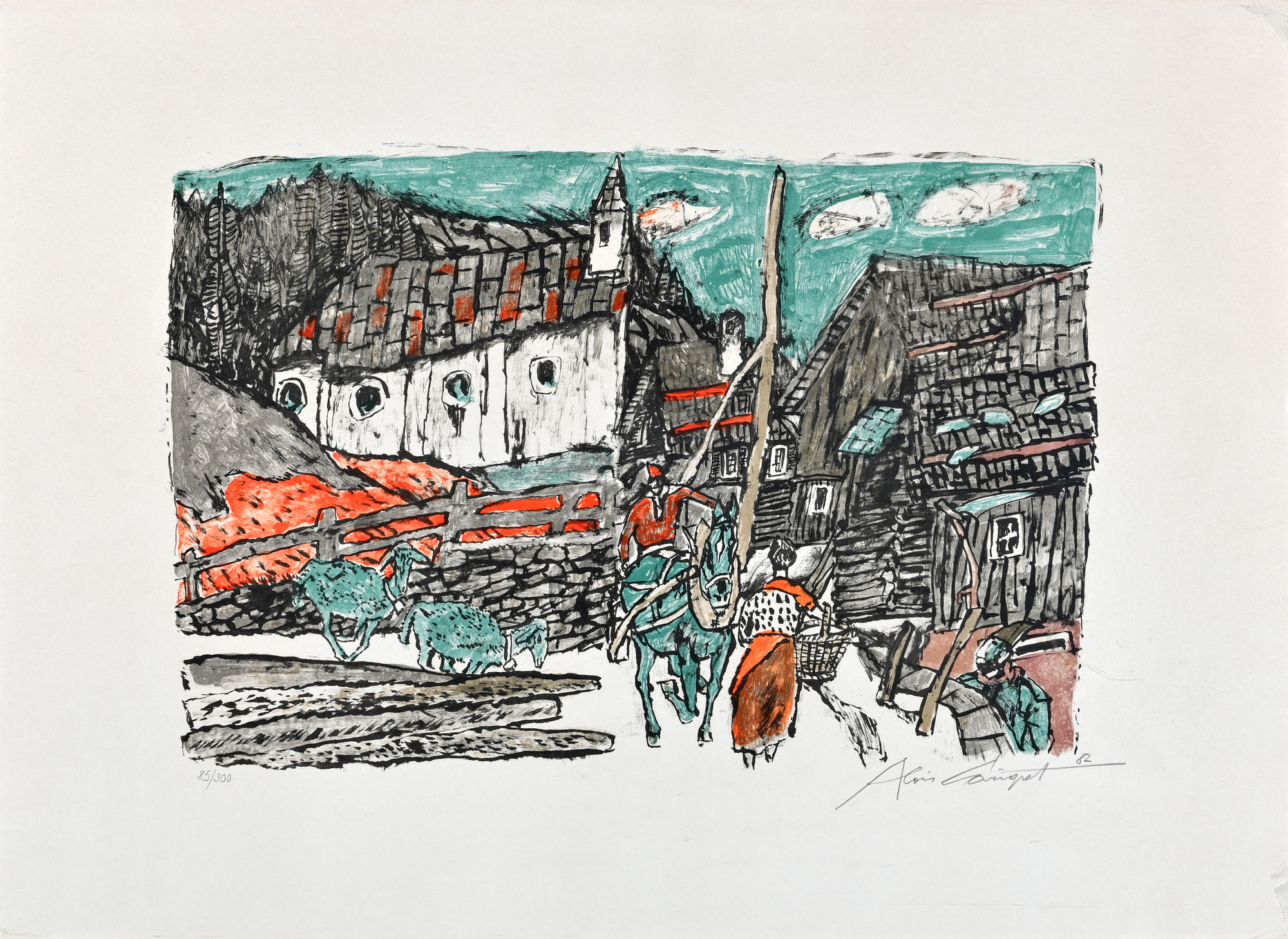 Alois Carigiet, Falkner zu Pferd