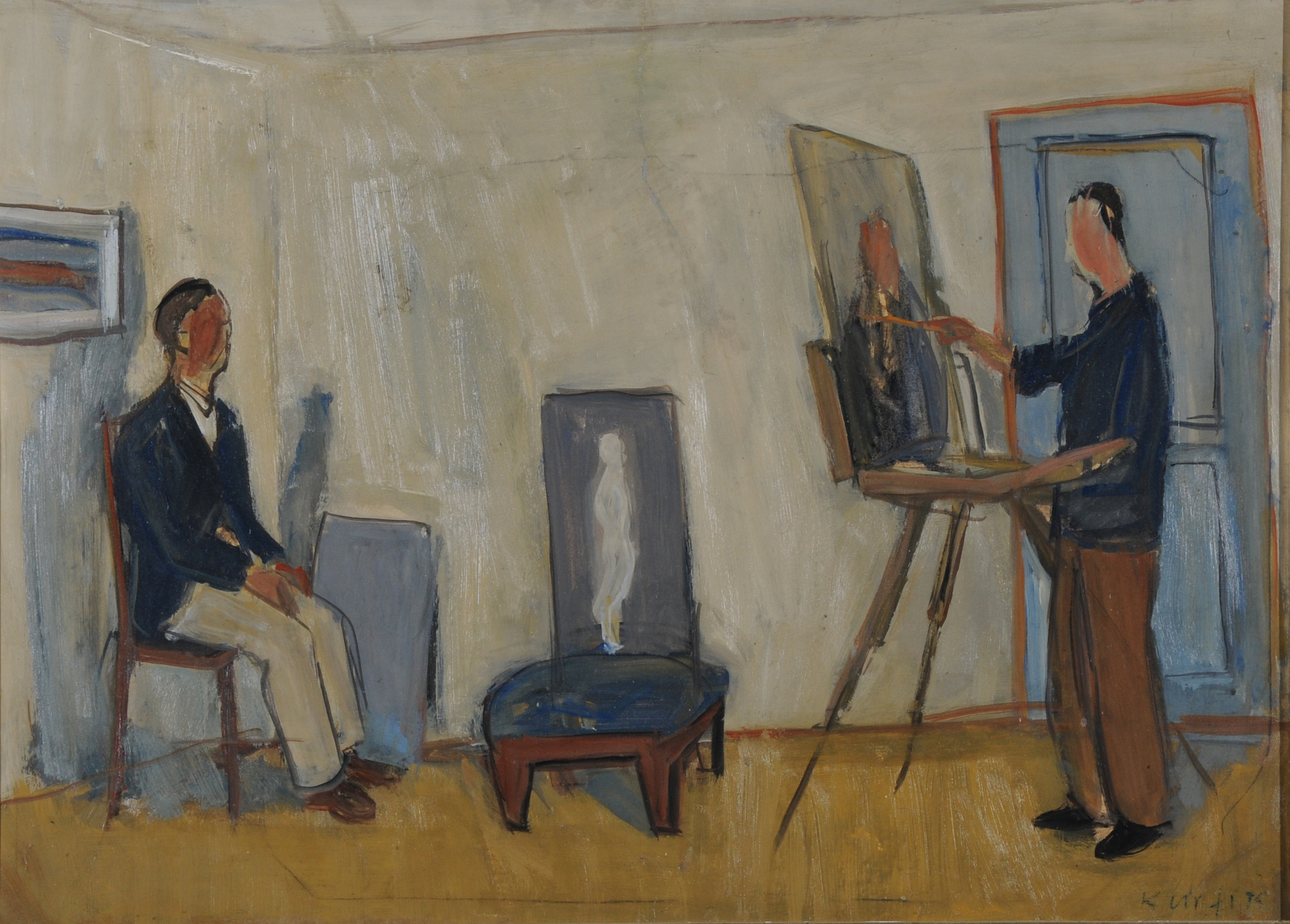 Gottlieb Kurfiss, In the painter's studio