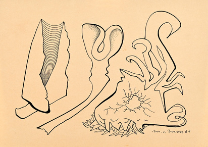4 drawings: Untitled