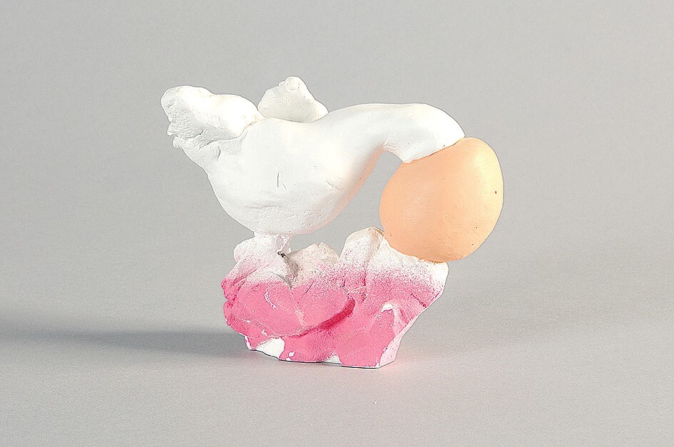 Urs Fischer, Bird Head in Egg